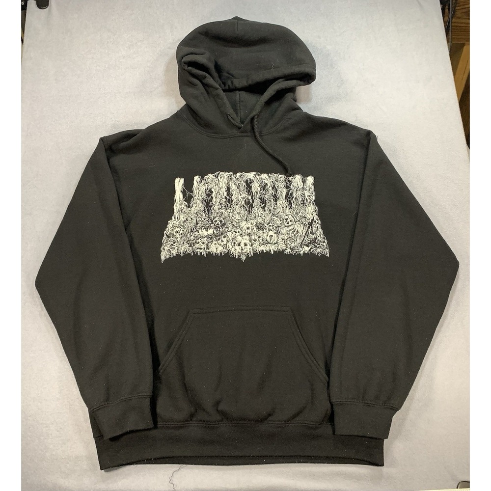 Undeath Death Metal Band Hoodie Double Sided Men's Sz Medium